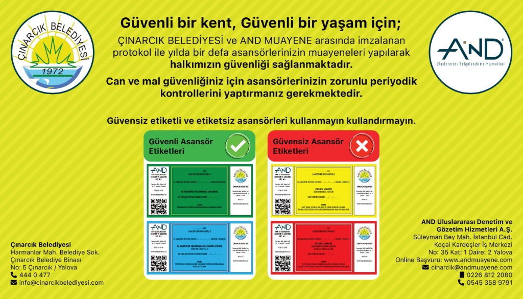 Asansör Denetimi İçin AND Uluslar Arası Belgendirme Hizmetleri İle Anlaşma Sağlandı