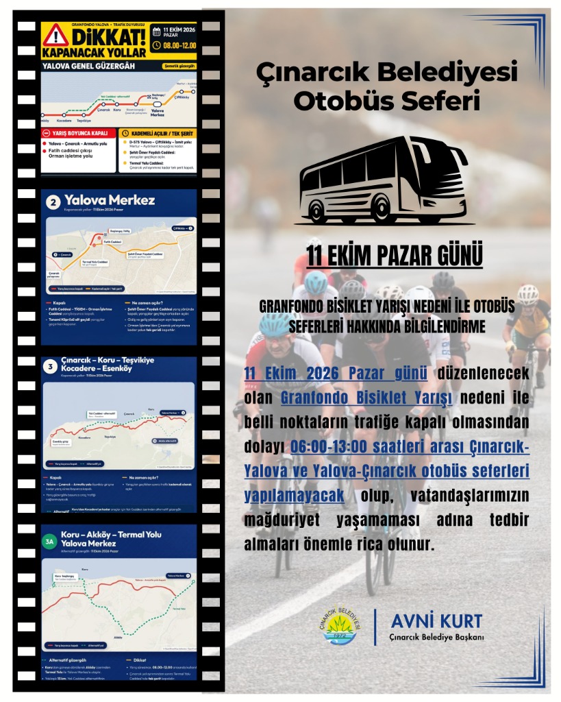 11 Ekim Otobüs Seferi Duyurusu