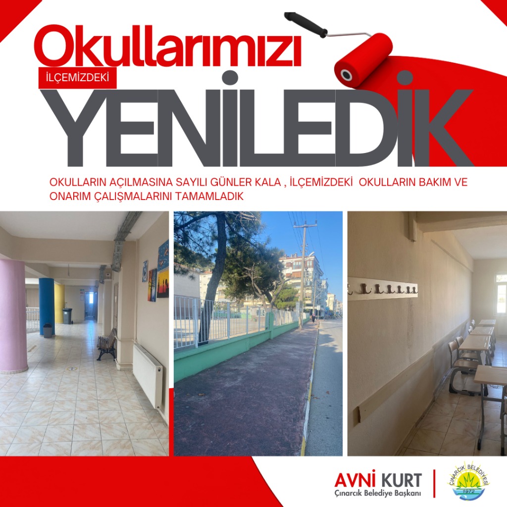 Çınarcık'ta Okul Zili Çalmadan Okullar Boyandı