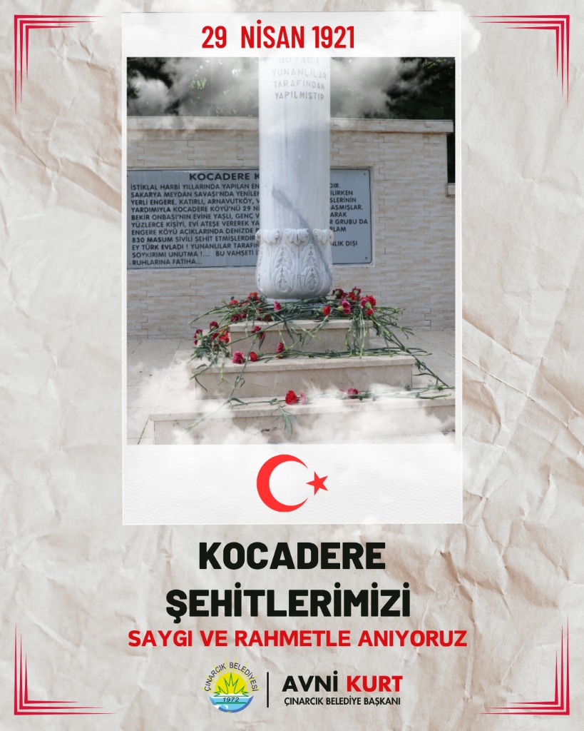 Başkanımız Avni Kurt’un Kocadere Şehitlerini Anma Günü Mesajı