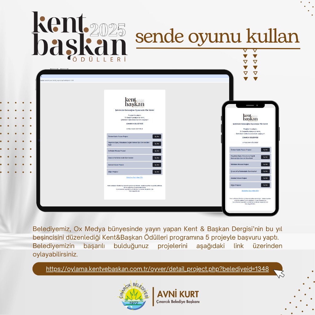 Kent&başkan Ödülleri Programına Sen de Oy Ver