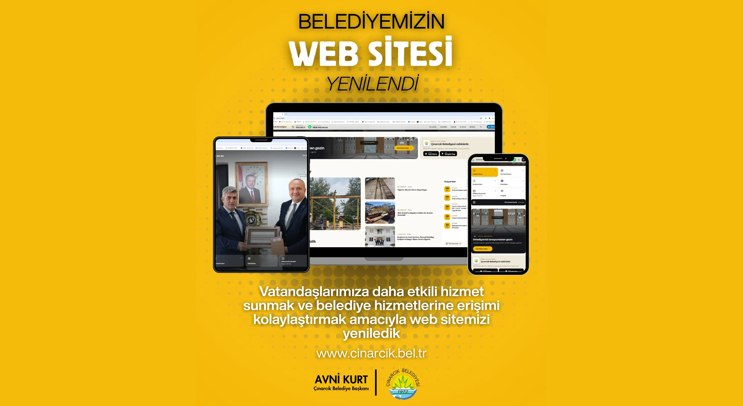 YENİLENEN WEB SİTEMİZ VATANDAŞLARIMIZIN HİZMETİNE SUNULDU