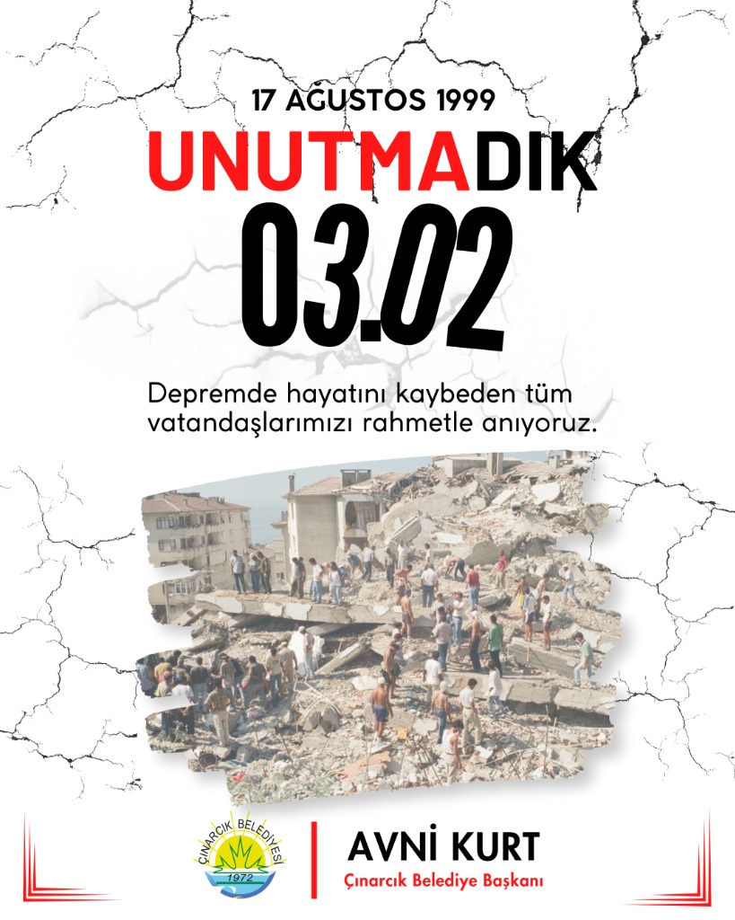 Başkanımız Avni Kurt’un 17 Ağustos Marmara Depremi Mesajı
