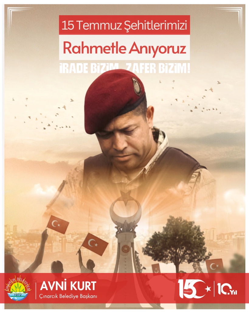 Belediye Başkanımız Avni Kurt’un 15 Temmuz Demokrasi ve Milli Birlik Günü Mesajımesajı