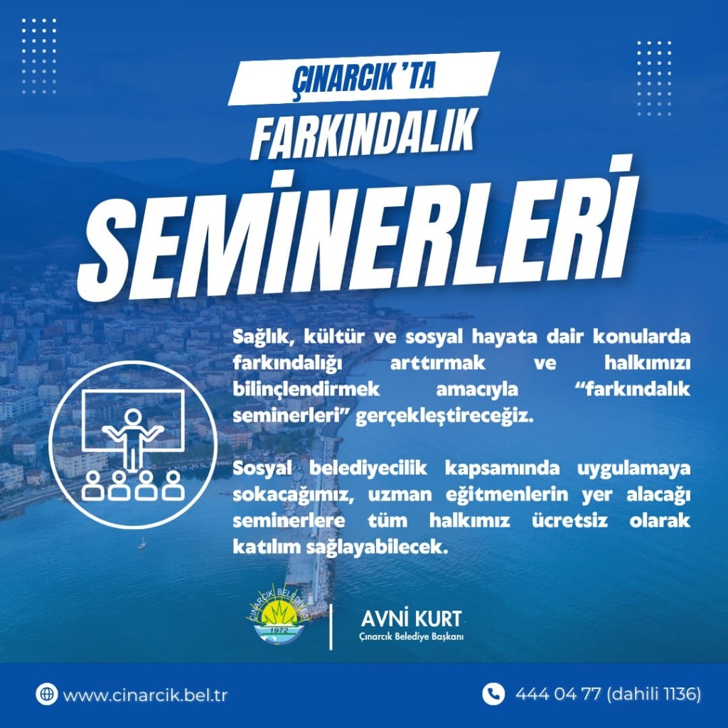 Çınarcık'ta Farkındalık Seminerleri